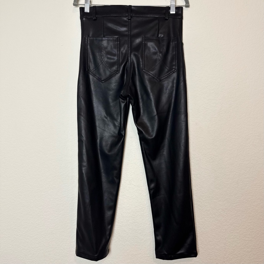 Emerson Fry Stella Faux Leather Black Pants - Picture 8 of 14